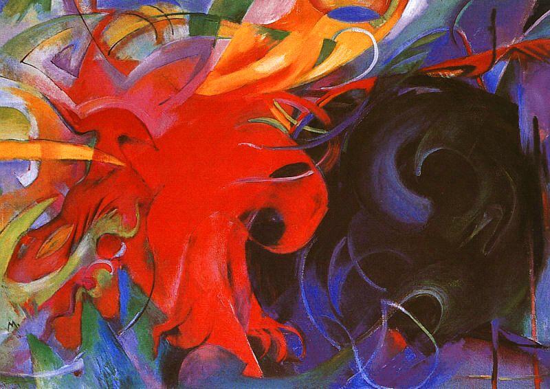 Franz Marc Fighting Forms Germany oil painting art